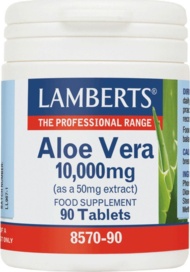 Φωτογραφία προϊόντος: Lamberts Aloe Vera 10000mg 90 ταμπλέτες