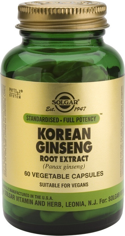 Φωτογραφία προϊόντος: Solgar SFP Korean Ginseng Extract 60 φυτικές κάψουλες