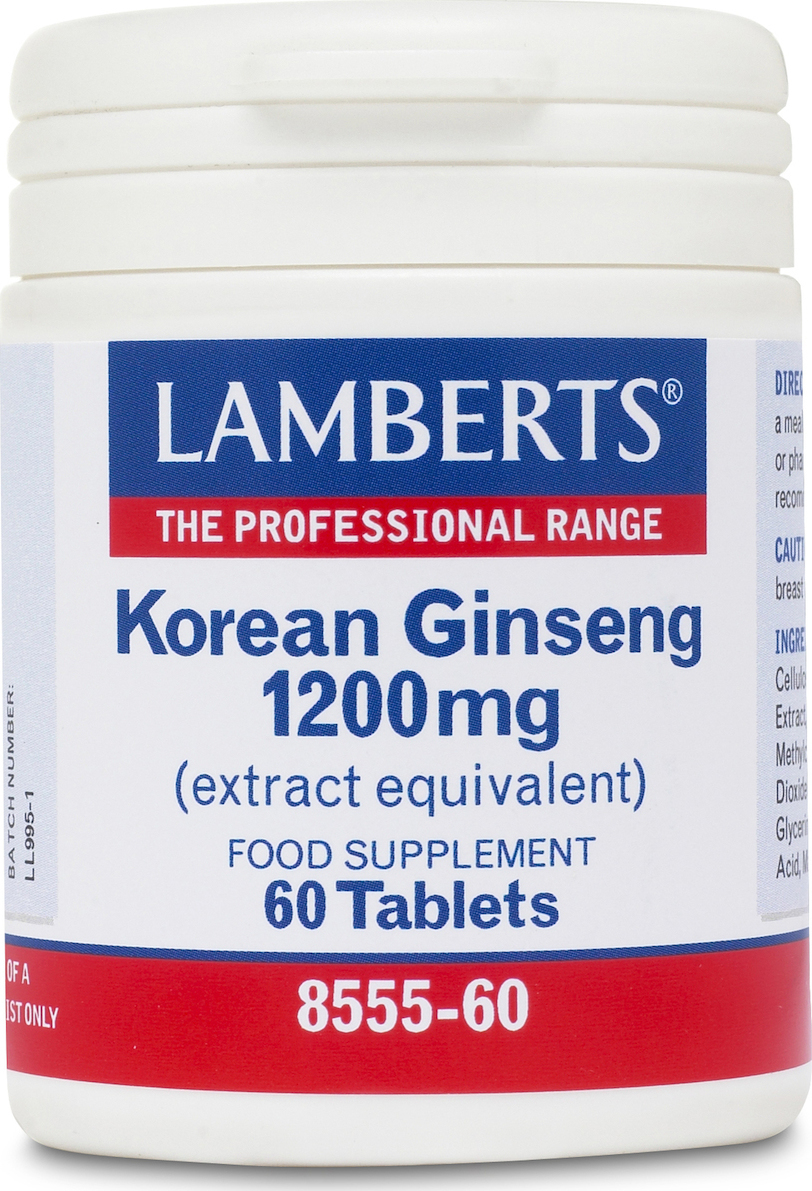 Φωτογραφία προϊόντος: Lamberts Korean Ginseng 1200mg 60 ταμπλέτες