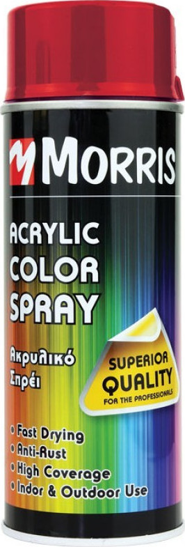Φωτογραφία προϊόντος: ΣΠΡΕΥ ΚΟΚΚΙΝΟ RUBY HIGH GLOSS MORRIS 400ml RAL 3003