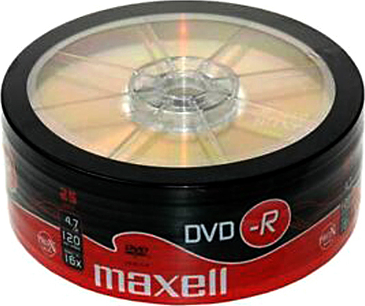 Φωτογραφία προϊόντος: DVD+R Maxell 120 min VIDEO 1 – 16X 4.7 GB 25 pack