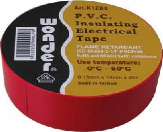 Φωτογραφία προϊόντος: Wonder Μονωτική Ταινία PVC K1ZA0 Red 19mm x 20m