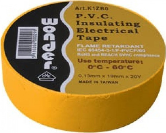 Φωτογραφία προϊόντος: Wonder Μονωτική Ταινία PVC Yellow 147-34003 19mm x 20m