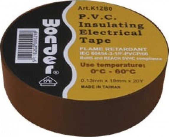 Φωτογραφία προϊόντος: Wonder Μονωτική Ταινία PVC Brown 147-34008 19mm x 20m