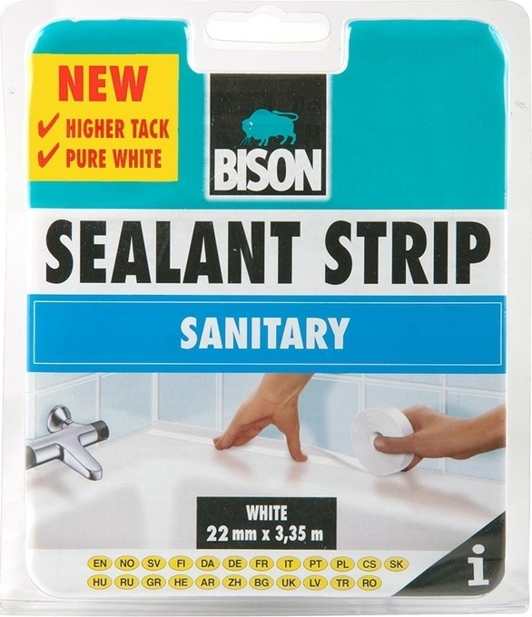 Φωτογραφία προϊόντος: Bison Μονωτική Ταινία Sealant Strip White 22mm x 3.35m