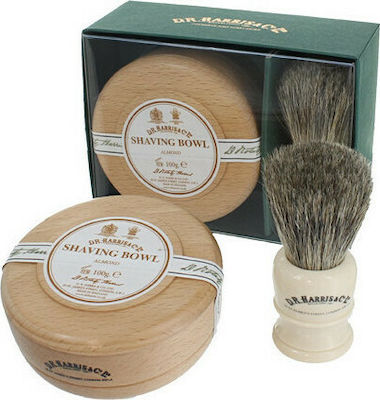 Φωτογραφία προϊόντος: Dr. Harris & Co. Ltd Almond Shaving Beech Bowl & Shaving Brush
