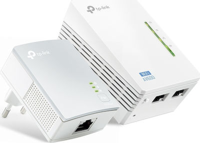 Φωτογραφία προϊόντος: TP-LINK TL-WPA4220KIT v4 Powerline Διπλό για Ασύρματη Σύνδεση Wi‑Fi 4 και 2 Θύρες Ethernet