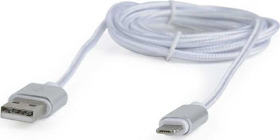 Φωτογραφία προϊόντος: Cablexpert Braided USB to Lightning / micro USB Cable Ασημί 1.8m (CCB-USB2AM-mU8P-6)