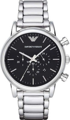 Φωτογραφία προϊόντος: Emporio Armani Ρολόι Χρονογράφος με Μεταλλικό Μπρασελέ σε Ασημί χρώμα