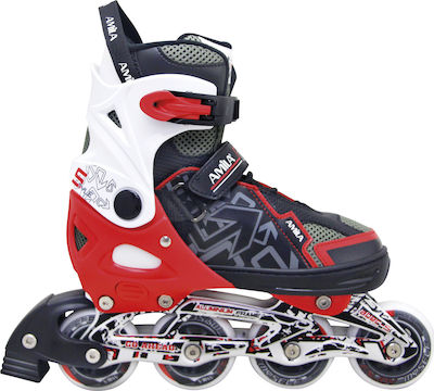 Φωτογραφία προϊόντος: Amila Inline Αυξομειούμενα Rollers Κόκκινα Παιδικά