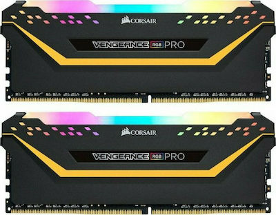 Φωτογραφία προϊόντος: Corsair Vengeance RGB Pro 16GB DDR4 RAM με 2 Modules (2x8GB) και Συχνότητα 3200MHz για Desktop