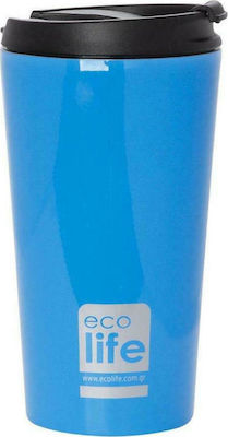 Φωτογραφία προϊόντος: Ecolife Coffee Cup Ποτήρι Θερμός σε Μπλε χρώμα 0.37lt