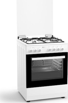 Φωτογραφία προϊόντος: Thermogatz TGS 5020 WH Μεικτή Κουζίνα 53lt με Εστίες Αερίου Π60εκ.