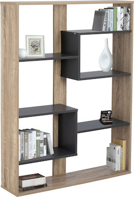 Φωτογραφία προϊόντος: Βιβλιοθήκη Φυσικό - Γκρι 100x19.5x124.5cm