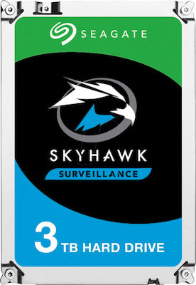 Φωτογραφία προϊόντος: Seagate Skyhawk Surveillance 3TB HDD Σκληρός Δίσκος 3.5" SATA III 5400rpm με 256MB Cache για Καταγραφικό