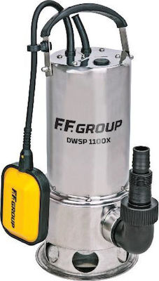 Φωτογραφία προϊόντος: F.F. Group DWSP 1100X Inox Μονοφασική Αντλία Ακαθάρτων / Λυμάτων 1.5hp
