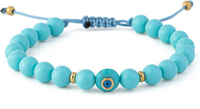 Φωτογραφία προϊόντος: Evil Eye Bracelet with Turquoise – 925 Sterling Silver and Gold Plated
