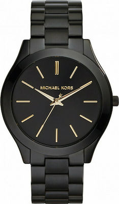 Φωτογραφία προϊόντος: Michael Kors Slim Runway Ρολόι με Μεταλλικό Μπρασελέ σε Μαύρο χρώμα