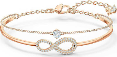 Φωτογραφία προϊόντος: Swarovski Γυναικείο Βραχιόλι Χειροπέδα Infinity με σχέδιο Άπειρο Επιχρυσωμένο