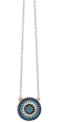 Φωτογραφία προϊόντος: Eye Necklace with Turquoise and Zircon - 925 Sterling Silver
