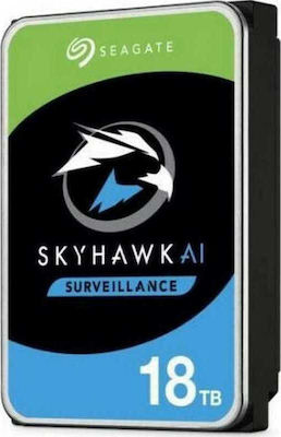 Φωτογραφία προϊόντος: Seagate Skyhawk AI Surveillance 18TB HDD Σκληρός Δίσκος 3.5" SATA III 7200rpm με 256MB Cache για Server / NAS / Καταγραφικό