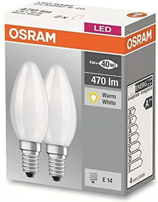 Φωτογραφία προϊόντος: Osram Λάμπα LED για Ντουί E14 και Σχήμα C37 Θερμό Λευκό 470lm