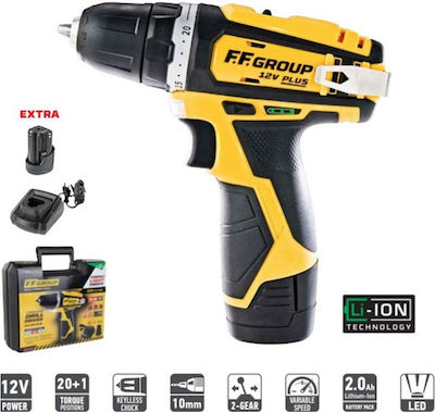 Φωτογραφία προϊόντος: F.F. Group CDD 12V Plus Δραπανοκατσάβιδο Μπαταρίας 12V 2x2Ah