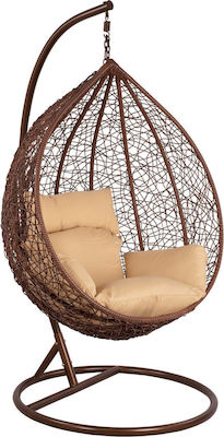 Φωτογραφία προϊόντος: Κούνια Φωλιά Rattan Καφέ 105x105x195cm