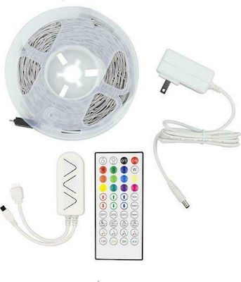 Φωτογραφία προϊόντος: Ταινία LED RGB 5m με Τροφοδοτικό και Τηλεχειριστήριο SMD5050 12V Eurolamp