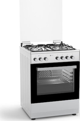 Φωτογραφία προϊόντος: Thermogatz TGS 6020 IX Μεικτή Κουζίνα 53lt με Εστίες Αερίου Π60εκ.