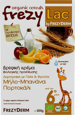 Φωτογραφία προϊόντος: Frezyderm Φρουτόκρεμα Δημητριακά με Γάλα & Μήλο, Μπανάνα, Πορτοκάλι 6m+ 200gr