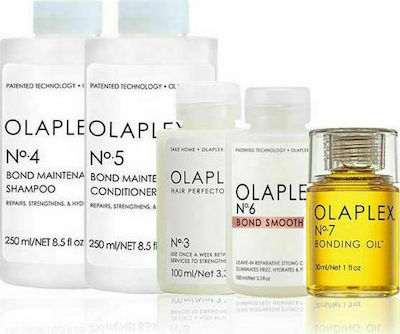 Φωτογραφία προϊόντος: Olaplex Hair Treatment Set No.3 100ml, No.4 250ml, No.5 250ml, No.6 Bond Smoother 100ml & No.7 Bonding Oil 30ml