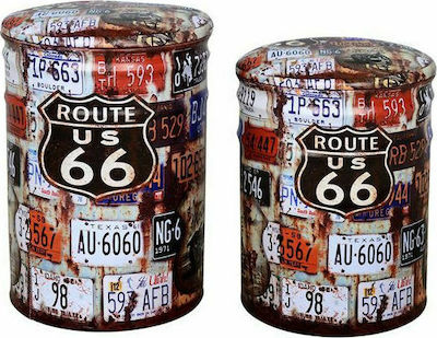 Φωτογραφία προϊόντος: Σκαμπό Σαλονιού Route 66 με Αποθηκευτικό Χώρο Πολύχρωμο 30x30x40cm 2τμχ