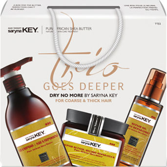 Φωτογραφία προϊόντος: Saryna Key Trio Goes Deeper Dry No More Repair Shampoo 500ml, Repair Oil 110ml & Repair Butter 500ml