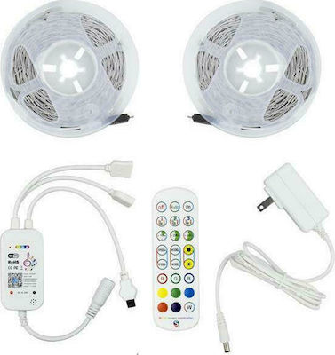Φωτογραφία προϊόντος: Ταινία LED RGB 2x5m με Τροφοδοτικό και Τηλεχειριστήριο SMD5050 12V Eurolamp