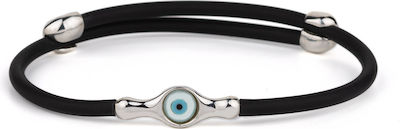 Φωτογραφία προϊόντος: Fildisi Eye Caoutchouc Bracelet – 925 Sterling Silver