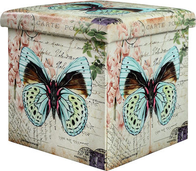 Φωτογραφία προϊόντος: Σκαμπό Σαλονιού Butterfly με Αποθηκευτικό Χώρο 38x38x38cm