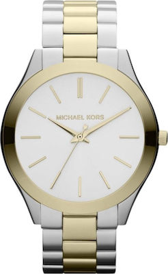 Φωτογραφία προϊόντος: Michael Kors Slim Runway Ρολόι με Μεταλλικό Μπρασελέ σε Ασημί χρώμα
