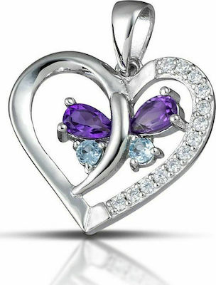 Φωτογραφία προϊόντος: DAZZ Μενταγιόν AMETHYST - BLUE TOPAZ, Silver 925° SKP20Y016-AM.BLT