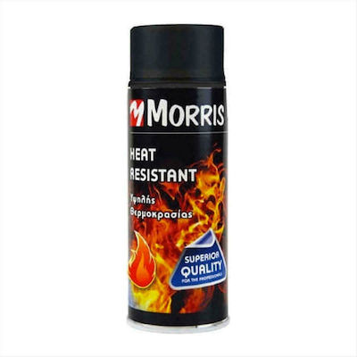 Φωτογραφία προϊόντος: Morris Heat Resistant Lacquer 800‎°C Σπρέι Βαφής Υψηλής Θερμοκρασίας Μαύρο με Ματ Εφέ 400ml