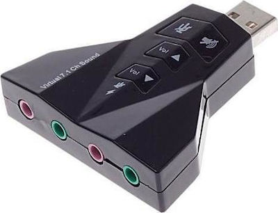 Φωτογραφία προϊόντος: Powertech Εξωτερική USB Κάρτα Ήχου 7.1