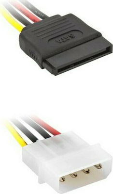 Φωτογραφία προϊόντος: Powertech 4 Pin Molex male - 15 Pin Sata Cable 0.15m (CAB-W011)
