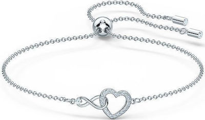 Φωτογραφία προϊόντος: Swarovski Γυναικείο Βραχιόλι Αλυσίδα Infinity Heart Medium με σχέδιο Άπειρο