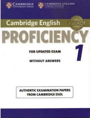 Φωτογραφία προϊόντος: CAMBRIDGE ENGLISH PROFICIENCY FOR UPDATED EXAM 1 STUDENT BOOK