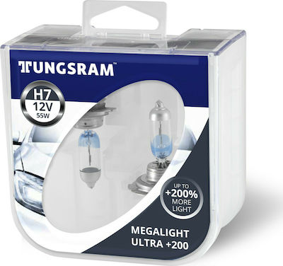 Φωτογραφία προϊόντος: Tungsram H7 PX26d Megalight Ultra +200% 12V 55W 2τμχ