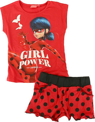 Φωτογραφία προϊόντος: Miraculous Ladybug Καλοκαιρινο Σετ Για Κορίτσια (ET1295) κόκκινο