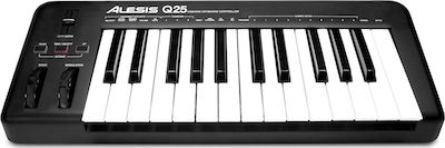 Φωτογραφία προϊόντος: Alesis Midi Keyboard Q με 25 Πλήκτρα σε Μαύρο Χρώμα