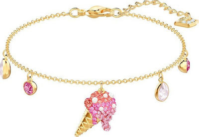 Φωτογραφία προϊόντος: Swarovski Γυναικείο Βραχιόλι Αλυσίδα No Regrets Ice Cream Cone Medium Επιχρυσωμένο