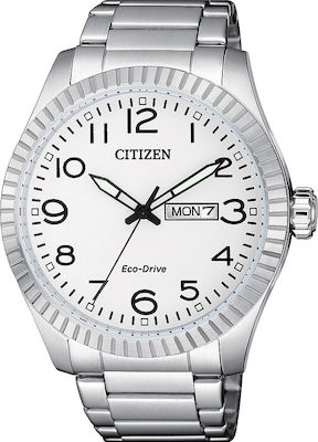 Φωτογραφία προϊόντος: Citizen Ρολόι Eco Casual με Μεταλλικό Μπρασελέ σε Ασημί χρώμα