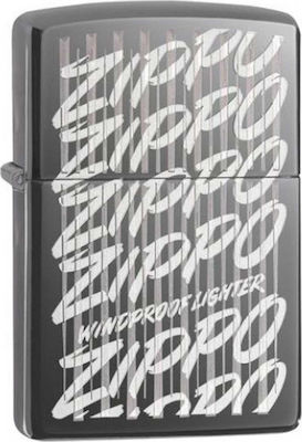Φωτογραφία προϊόντος: Zippo Αναπτήρας Λαδιού Αντιανεμικός σε Μαύρο χρώμα Script
